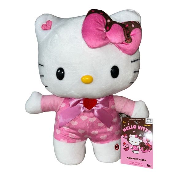 Sanrio Holiday Hello Kitty Cvs Animated Plush Valentines Day Holiday Greeter Side Stepper